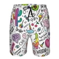 thumbnail image 4 of Kll Fun Animal With Unicorn Men'S Casual Summer Beach Shorts Hawaiian Shorts With Pockets-Medium, 4 of 9