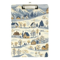 FORMRS Acrylic Clipboard with Low Profile Clip Standard A4 Letter Size, 12.5" x 9", Snowy Mountains