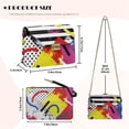thumbnail image 7 of Pzuqiu Colorful Geometric Women Leather Crossbody Bag Exquisite Minimalist Women Leather Crossbody Bag with Chain Strap Functional Trendy for Party and Special Occasions, 7 of 7