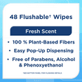 thumbnail image 5 of Equate Flushable Wet Wipes, Fresh Scent, 48 Wipes, Compare to Cottonelle®, 5 of 12