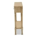 thumbnail image 4 of Bowery Hill Oak Brown Finished Wood 3-Drawer Entryway Console Table, 4 of 9