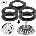 thumbnail image 2 of 5Pcs Replacement Rubber Seal For Franke Strainer Plug Washer For Kitchen Sink Part, 2 of 5