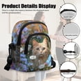 thumbnail image 6 of Xixirimido Cat Butterrfly Daisy Flower Pattern Small Sling Backpack Crossbody Sling Bag for Women, Chest Bag Daypack Fanny Pack Phone Purse for Hiking Traveling, 6 of 7