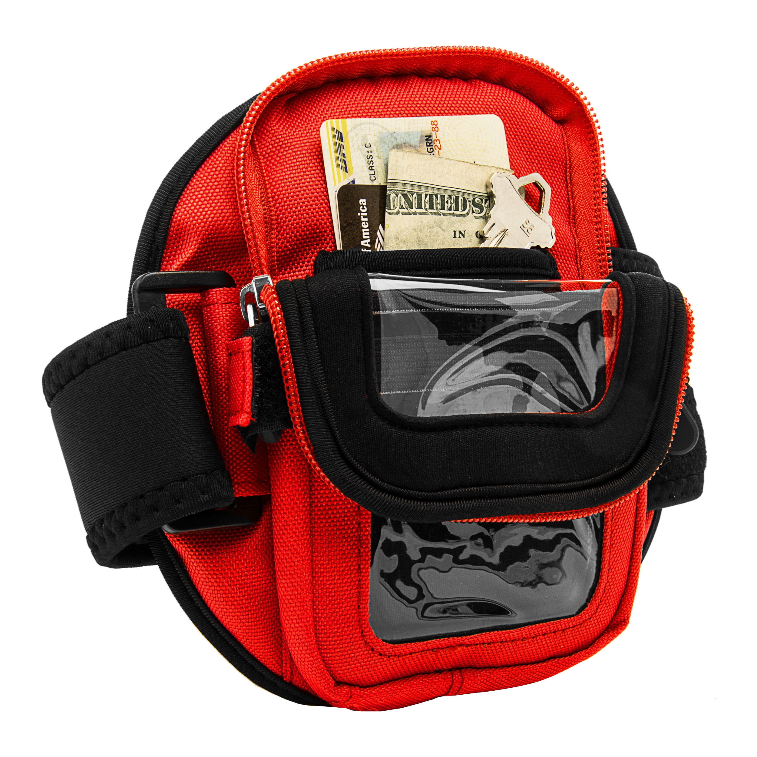 VANGODDY Universal Workout Zippered Armband fits Apple iPhone X, 7, 8, Google Pixel 2, Samsung s8, s8+ and others up to 6" x 3"