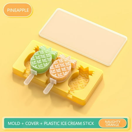 

SHOPESSA Silicone Ice-Pop Molds Pineapple Ice Cream Mould Popsicles Moulds Food Grade DIY Frozen Dessert Ice Cream Moulds For Children On Clearance Early Access Deals Savings up to 30% off