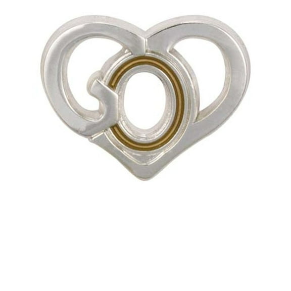 God Heart Lapel Pins Silver Christian 2 Pins
