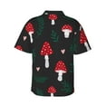 thumbnail image 4 of Xecao Amanita Mushroom print Hawaiian shirt - a stylish short-sleeve button-down for men, perfect for casual beach and tropical outings., 4 of 9