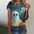 CLOISE Womens Halloween Shirts Plus Size Fashion Halloween Pumpkin