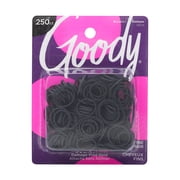 Goody Mini Rubber Bands Black Ouchless Hold Hair Elastics for Fine Hair - 250 Count