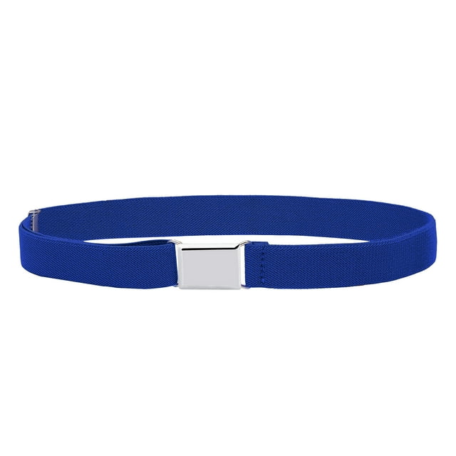Buyless Fashion Ceinture de Robe Extensible Ajustable et Élastique pour Enfants et Bébés avec Boucle Argentée