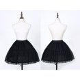 thumbnail image 2 of Hoop Skirt Crinoline Petticoat Vintage Party Victorian Costume Underskirt Black Half Slips Elastic Waist for Women Girls, 2 of 10