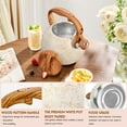 thumbnail image 3 of Uscover 3.16Qt Stainless Steel White Tea Kettle Large Capacity Teapot for Stove Top and Induction Stove with Cool Touch Ergonomic Handle,White Water pot, 3 of 11