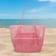 thumbnail image 1 of Bolso de playa Salvador de malla multifunción rosa, 1 of 10