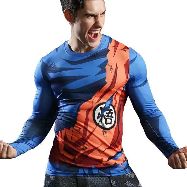 T-shirt compression Superman pour homme à manches longues • Instant Santé