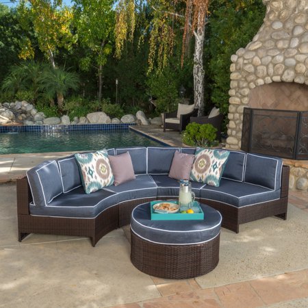 Madras Saint Luca All Weather Wicker 5 Piece Patio Conversation