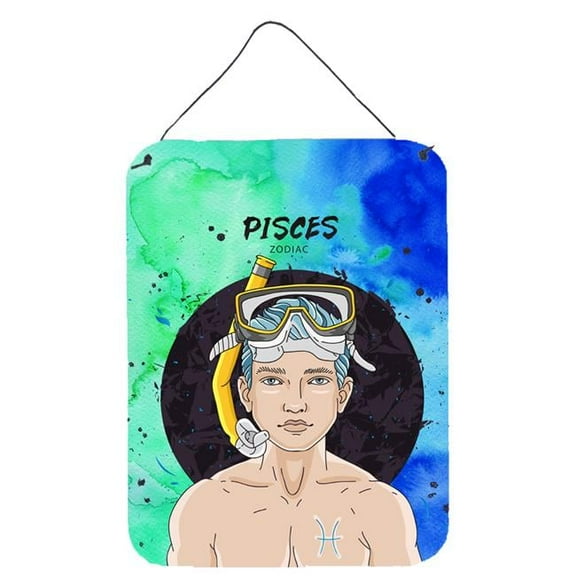 Carolines Treasures BB7316DS1216 Pisces Zodiac Sign Wall or Door Hanging Prints 12WX16H multicolor
