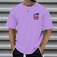thumbnail image 2 of FINALGANG Mens Short Sleeve Crewneck TShirts With Fashion Casual Sunset Graphic Print Casual Loose Fit Streetwear Tees For Summer Daily Wear Purple XXXL, 2 of 6