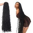thumbnail image 1 of Nuevo cabello de crochet sintético de 24 pulgadas, trenzas de crochet sintéticas, cabello precortado, cabello sintético de diosa, cabello trenzado suave y extensible, 1 of 5