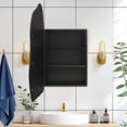 thumbnail image 5 of Soges Medicine Cabinet with Mirror, 35.8" x 24" Bathroom Irregular Cloud Mirror with Storage Cabinet, Mirrored Medicine Cabinet with 2 Adjustable Shelves, Medicine Cabinet Organizer Wall Mount, Black, 5 of 9