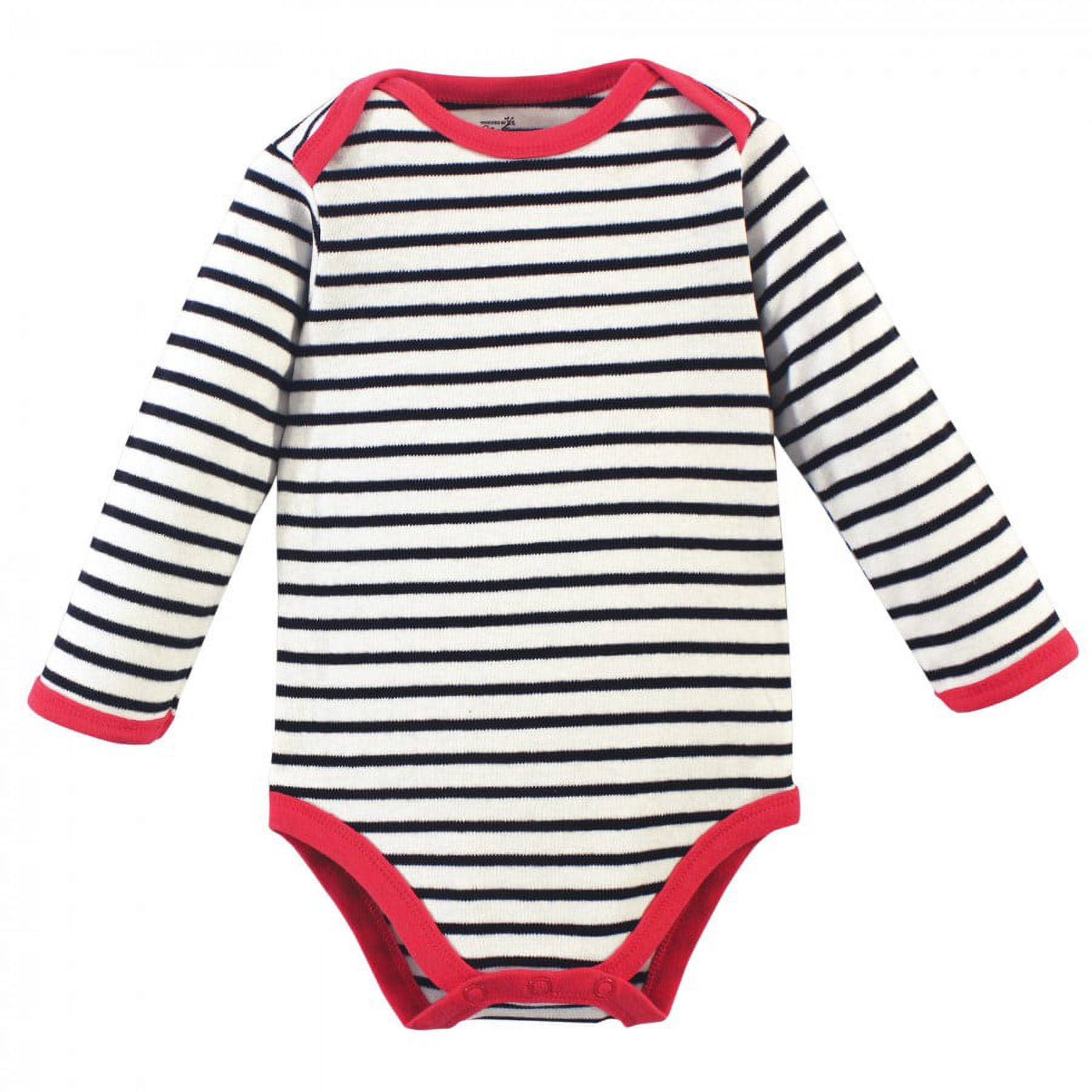 Touched by Nature Baby Girl Organic Cotton Long-Sleeve Bodysuits 5pk, Poppy, 18-24 Months