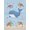 Blue, Pattern 6, variant on ODIKA 8'x10' Washable Area Rug Durable, Non-Slip And Sea Turtle Cartoon Ocean Animal With Nautical Border Whale Flowing Dynamic for Living Room, Under Sectional, Family
