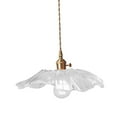 thumbnail image 2 of lionlar Flower Pendant Light Flower Glass Hanging Lamp for Bedside Coffee Restaurant Transparent Large, 2 of 9