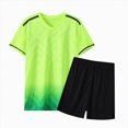 thumbnail image 2 of Toddler Boy 1-3T Athletic Outfits Quick Drying Sports Short Sleeve Tee & Shorts Set 2Pc Football Gibobby,3-4 Years,Green, 2 of 4
