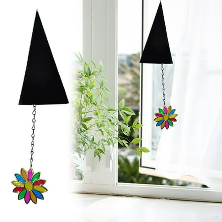 

Lyinloo Geometric Bell Outdoor Courtyard Decoration Pendant Metal Electroplating Creative Wind Bell Mint Green One Size