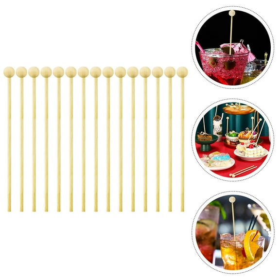 Raindrops Cakesicle Sticks Candy Sticks Wood Color 50Pcs