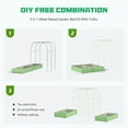 thumbnail image 2 of Slsy Galvanized Raised Garden Bed with 85in Tall Garden Trellis for Vegetables Flowers Herbs, Tall Metal Plant Support Trellis Archway for Climbing Vine Vegetable/Fruit/Flower, 2 of 9