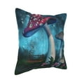 thumbnail image 2 of Bingfone Decorative Pillow Covers 18"X18" Fantasy Mushrooms Couch Pillow Cases Modern Farmhouse Covers For Couch Sofa Bed, 2 of 9
