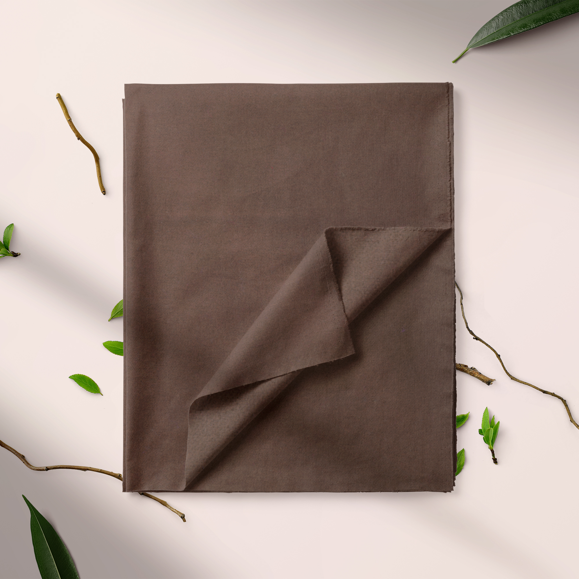 Mainstays 1.5 Yards 100% Cotton Light-weight Flannel Solid, Rich Brown, 42" Wide for Crafts