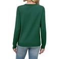 thumbnail image 5 of PUMISAS Long Sleeve Sweater For Wowen Crew Neck Solid Color Sweater Shirt Going Out Fall Shirt Casual Loose Knit Pullover Tops, 5 of 9