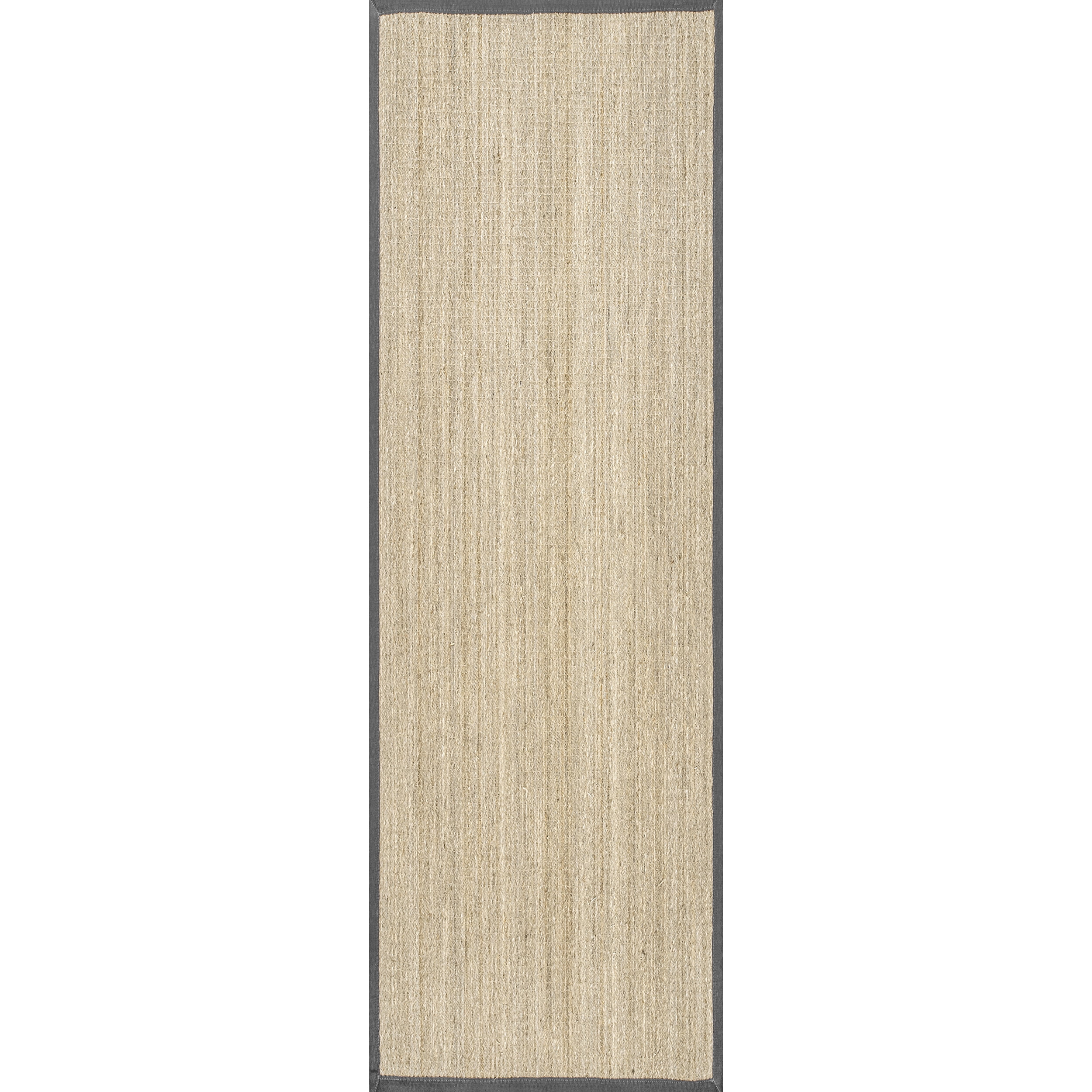 nuLOOM Elijah Farmhouse Seagrass Area Rug, 2' 6" x 6', Dark Gray