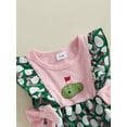 thumbnail image 6 of Qmyliery Baby Girl Summer Romper Ruffle Sleeveless Golf Ball Print Bow Bodysuit Newborn Playsuit, 6 of 9