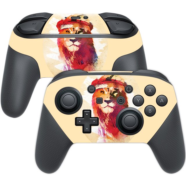 Skin MightySkins compatible con el mando Pro de Nintendo Switch - Gym Lion | Vinilo protector, duradero y único | Fácil de aplicar, quitar y cambiar de estilo | Hecho en EE. UU.