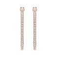 thumbnail image 2 of 3 Carat (ctw) Inside Out Diamond Hoop Earrings in 14K Rose Gold (I1-I2 Clarity), 2 of 3