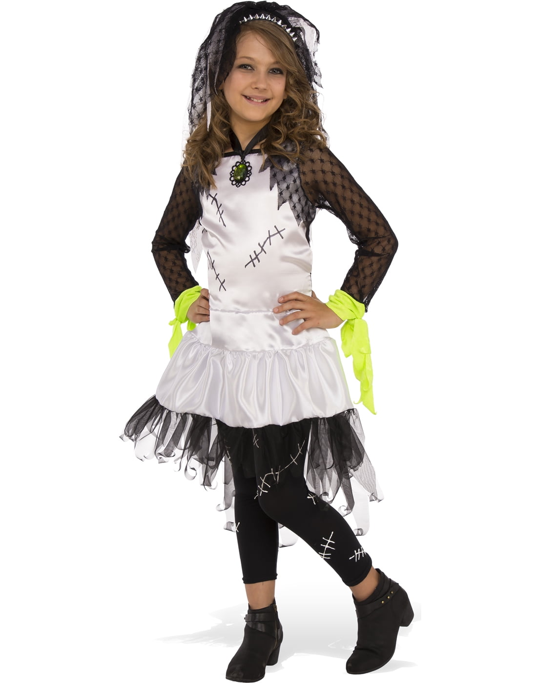 Monster Bride Of Frankenstein Girl Child Halloween Costume-L - Walmart.com