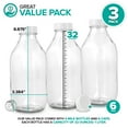 thumbnail image 2 of Botellas de Vidrio para Leche para Tu Hogar 1L con Tapa (Pack de 3), 2 of 7