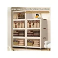 thumbnail image 2 of IRINNA Storage Bins with Lids - Folding Storage box with Doors and Wheels, Collapsible Plastic Storage Bins for Closets, Stackable Storage Organizer, Storage Containers for Closet, 2 of 5
