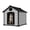 Cemented Grey, variant on ZYJOYY Outdoor Dog House, 46" Insulated Igloo Style with Elevated Floor, Designed for Large Dogs, Weatherproof Plastic Kennel, Grey