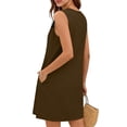 thumbnail image 5 of STETMN Women's Sleeveless Tank Dress Hollow Crewneck Solid Dresses Casual Summer Knee Length Dress, 5 of 7