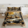 thumbnail image 2 of jejeloiu Cute Animal Deer Twin Comforter Sets,Rustic Plant Leaves Bedding Set For Boys Kids Reversible 2 Pieces, 2 of 8