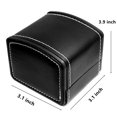 thumbnail image 3 of caja de almacenamiento de lujo con una sola pantalla para relojes y relojes inteligentes, soporte con almohada, caja de regalo para joyería para hombres y mujeres, caja de regalo de cumpleaños (negro), 3 of 4
