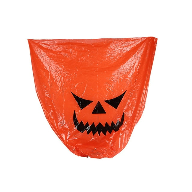 ITFABS Halloween Pumpkin Print Decorative Plastic Bag Outdoor Ornament