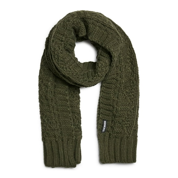 STEVE MADDEN Green Cable Knit Winter Scarf