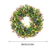 thumbnail image 3 of Corona Primavera Verano | Guirnalda de hojas y ranúnculos coloridos de 15" | Colgante decorativo de plástico para puerta de entrada | Decoración de entrada vibrante para el hogar | Atractivo, 3 of 5