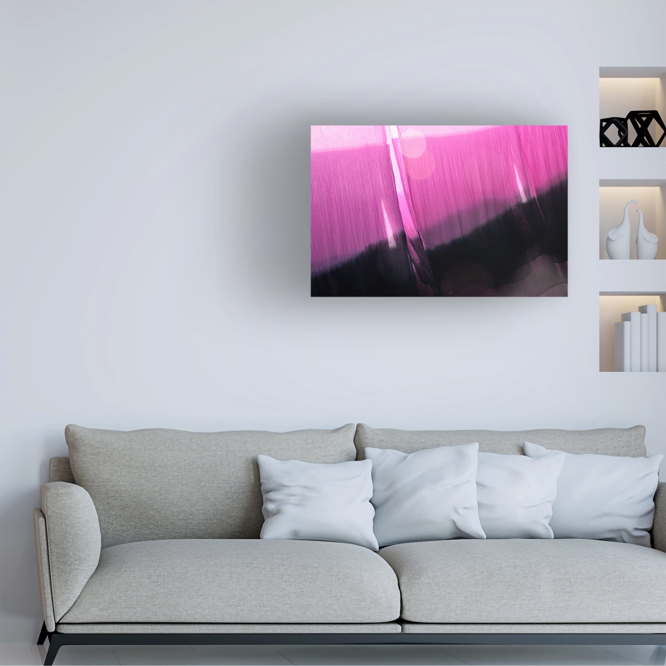 Canvas Wall Art - Apurva Madia 'Pink' Wall Art for Living Room, Bedroom, or Office D?cor by Trademark Fine Art - 47 x 30 Inches