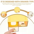thumbnail image 4 of Drawer Stationery Container for Storage 2 Compartments Yellow PP Material, 4 of 4