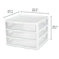 thumbnail image 2 of Sterilite Wide White 3 Drawer Unit, 2 of 5